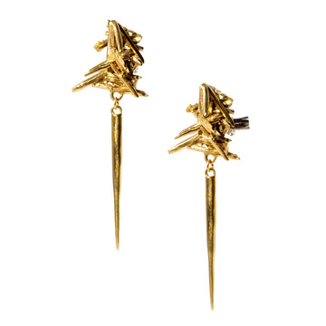 Spiked Drop Chlorite Quartz Cluster Studs