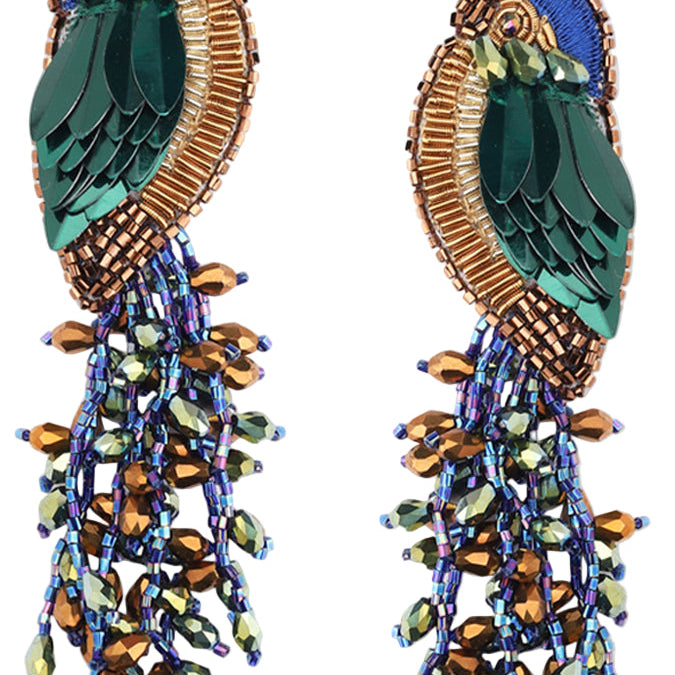 Kingfisher Earrings - Forest Green