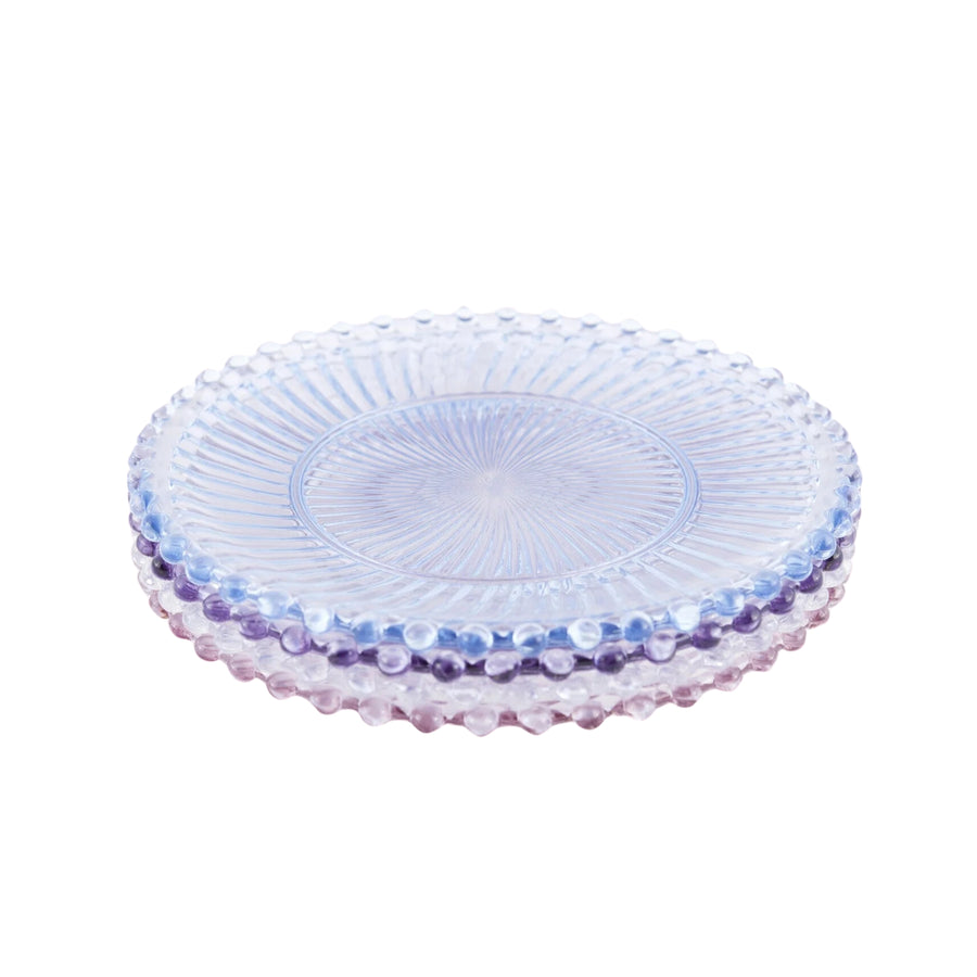 DENTELLE AURORA CLEAR GLASS PLATE