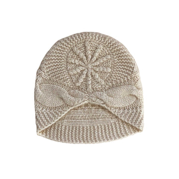 Knitted Cashmere Beanie - Off White