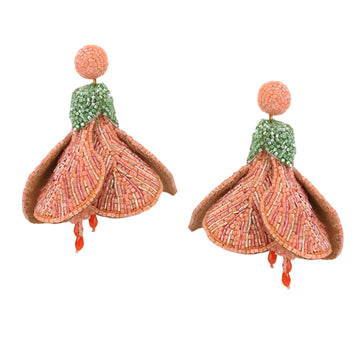 LANTERN EARRINGS - ORANGE
