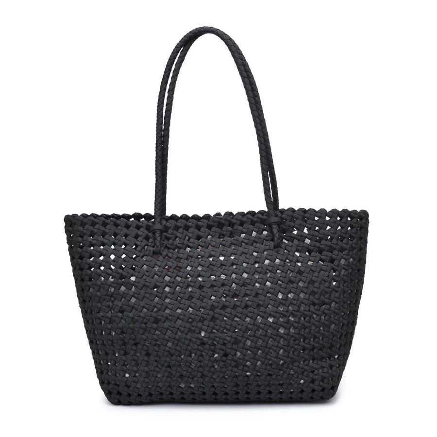 Black Reflection Large Tote Bag