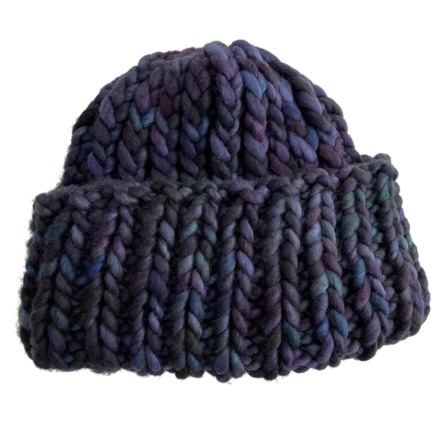 Soft Wool Roving Hat - Plum Multi
