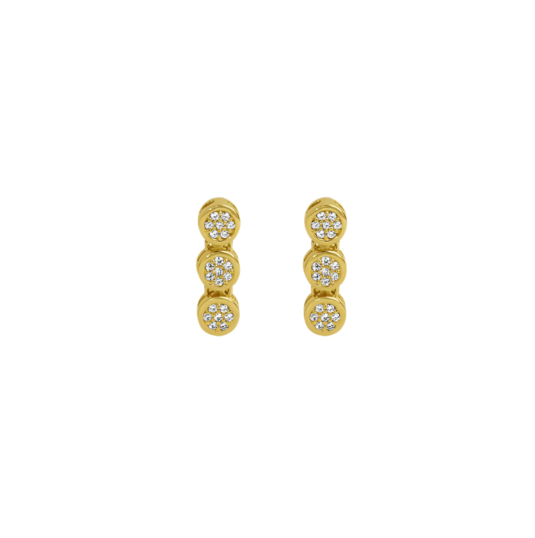 Mirabeau Pave Droplet Earrings - Gold