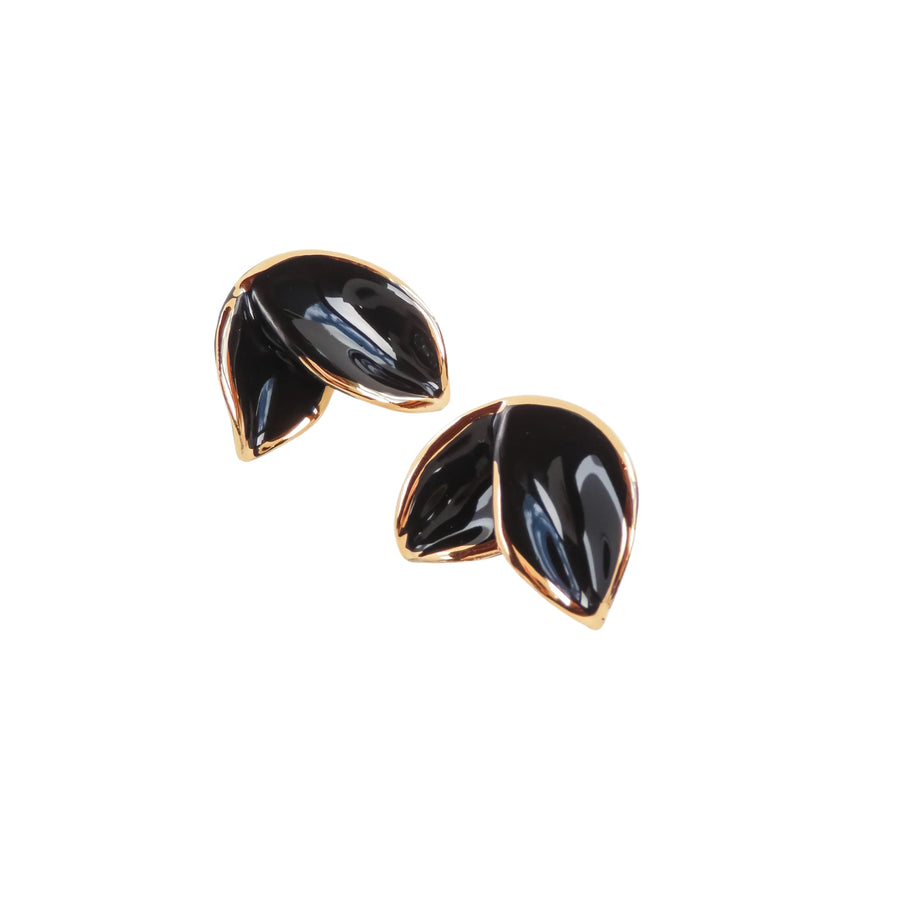 Wild Orchid Earrings - Black