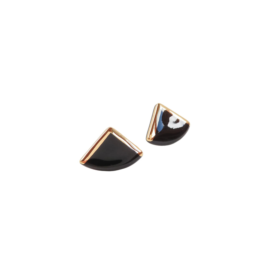 Triangle Earrings - Black