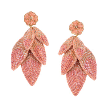 LEAF EARRINGS - MULTI BLUSH
