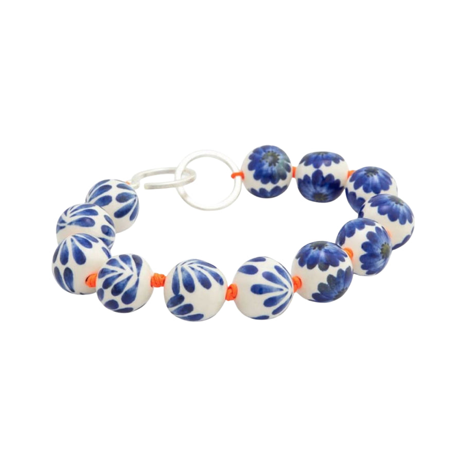 Cobalt Ceramic Hand Painted Bracelet - SS