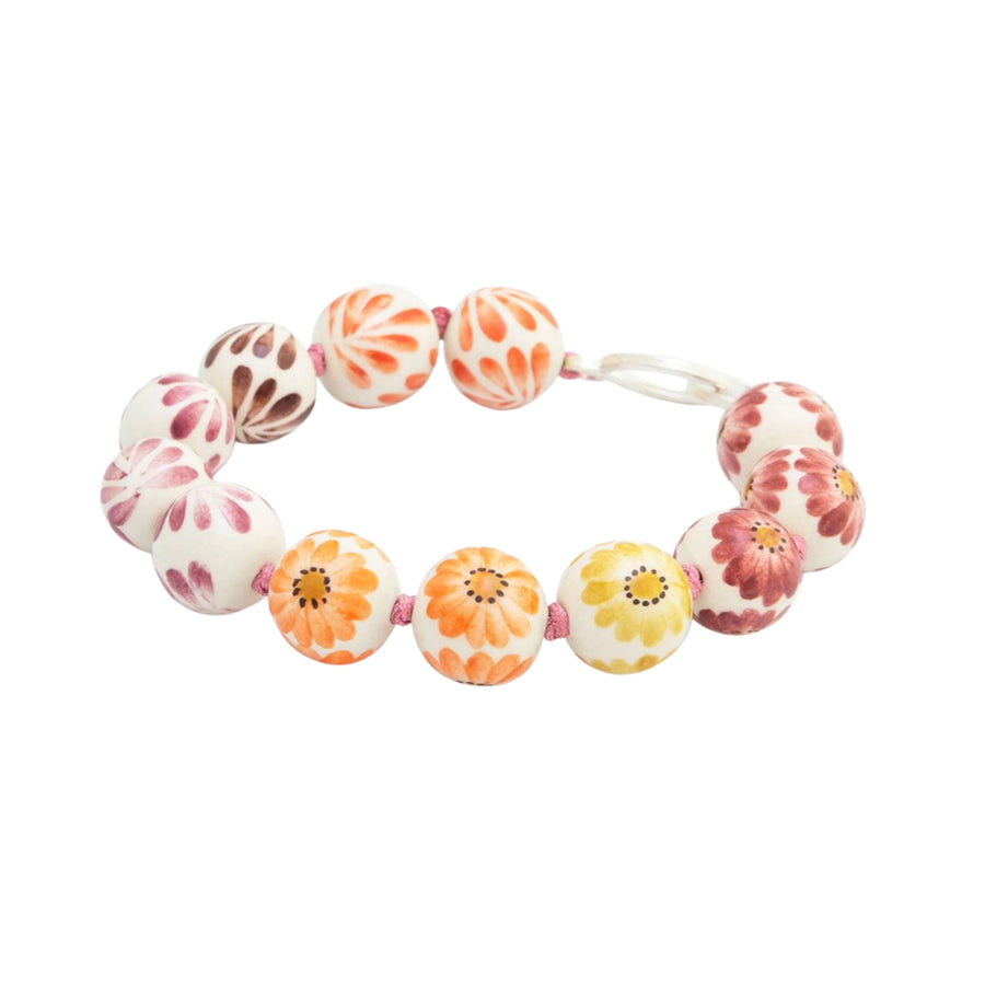 Tropical Sunset Ceramic Hand Painted Bracelet - SS