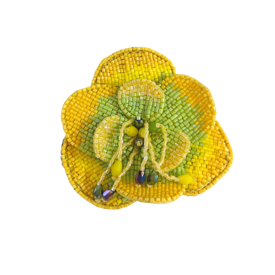 CAMELIA BROOCH - YELLOW