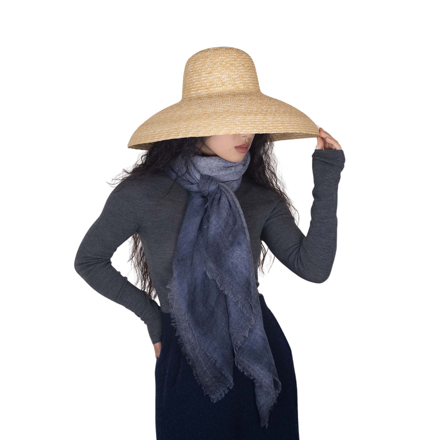 Ombre Hana Cashmere Scarf - Navy