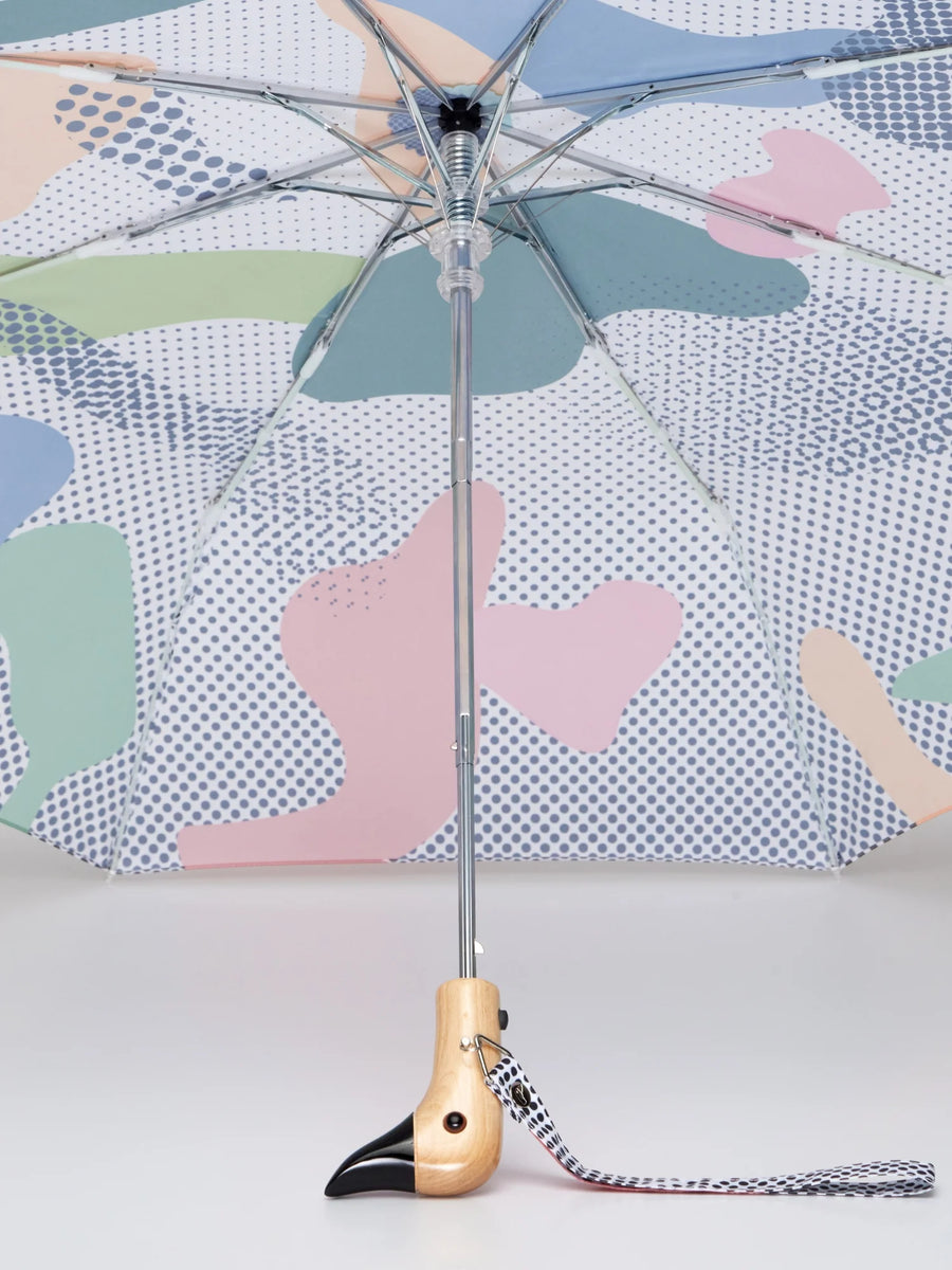 Dots 100% recycled plastic bottle Compact Duck Umbrella