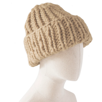 Soft Wool Roving Hat - Parchment