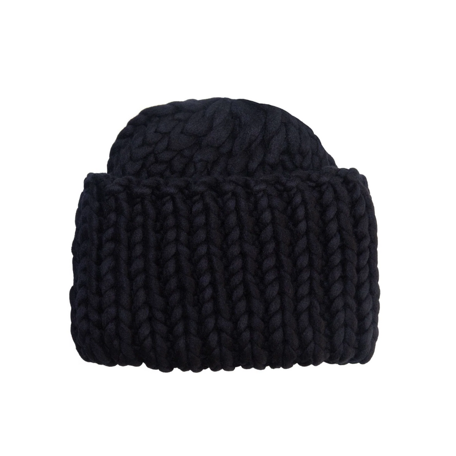 Soft Wool Roving Hat - Black