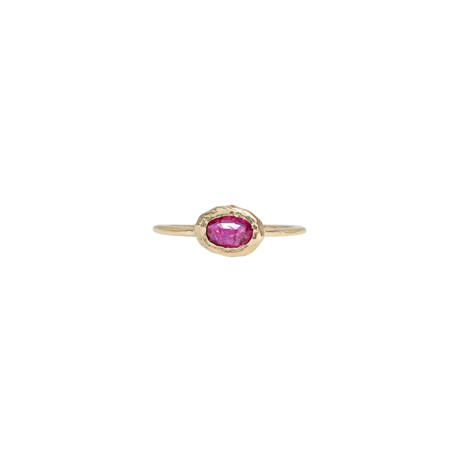 18K Gold Oval Ruby RING
