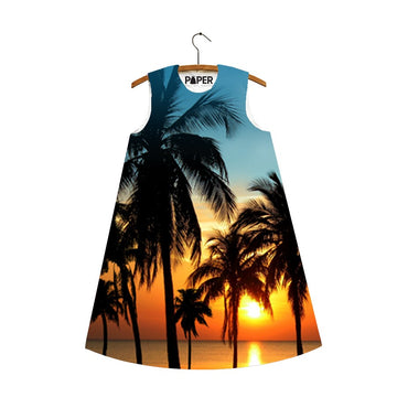 Paper Dresses - Summer Sunset Palm Tress