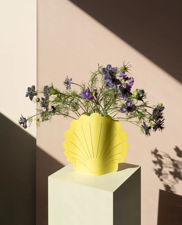 Hera Large Paper Vase - Yellow