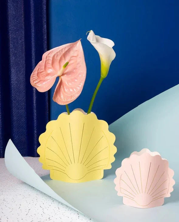 Hera Large Paper Vase - Yellow