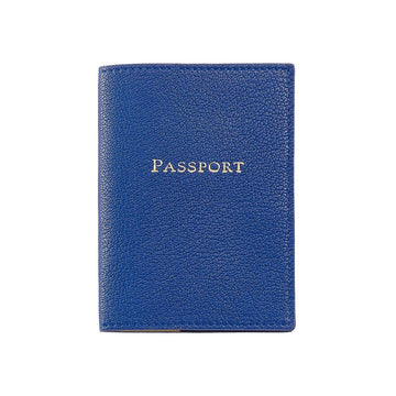 PASSPORT COVER - ROYAL BLUE LEATHER