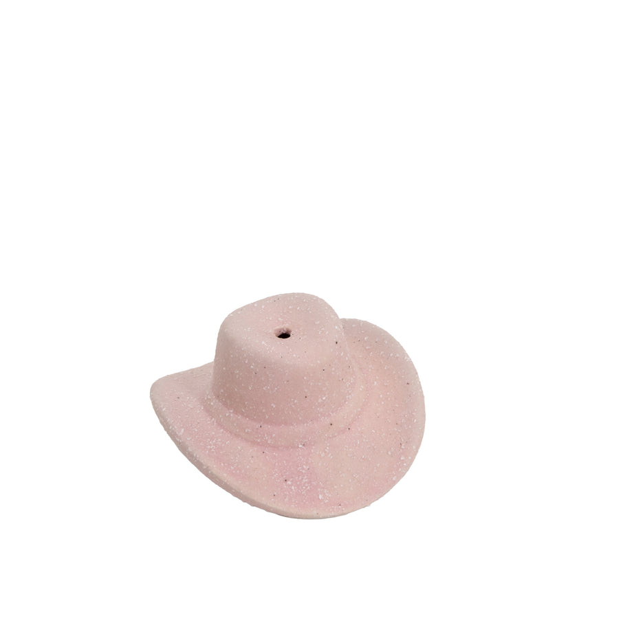 Pink Cowboy Hat Incense Holder + Hinoki Wood Incense