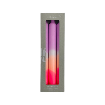 Dip Dye Pillar Candle - Plum Mousse