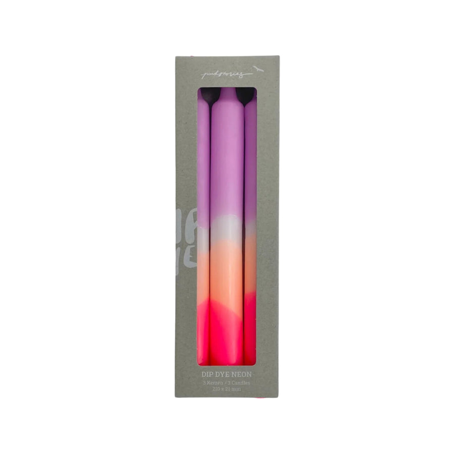 Dip Dye Pillar Candle - Plum Mousse