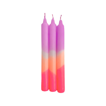 Dip Dye Pillar Candle - Plum Mousse