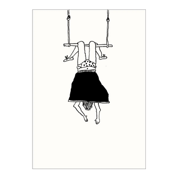 trapeze girl postcard