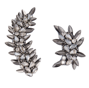 Rabia Earrings - Gunmetal