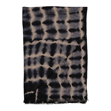 RIVE SHIBORI CASHMERE SCARF - BLACK
