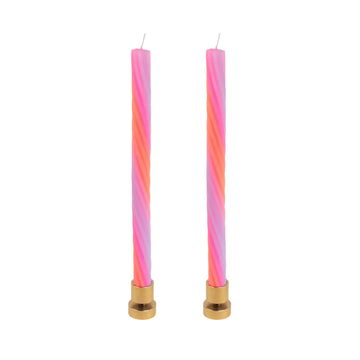 Rope Candles - Pink & Orange