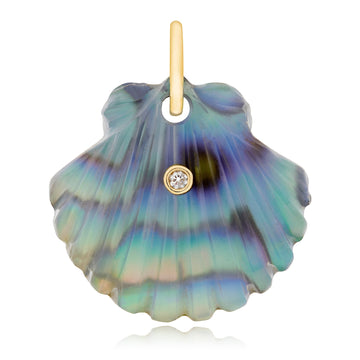 Luminescent Scallop Shell with Diamond