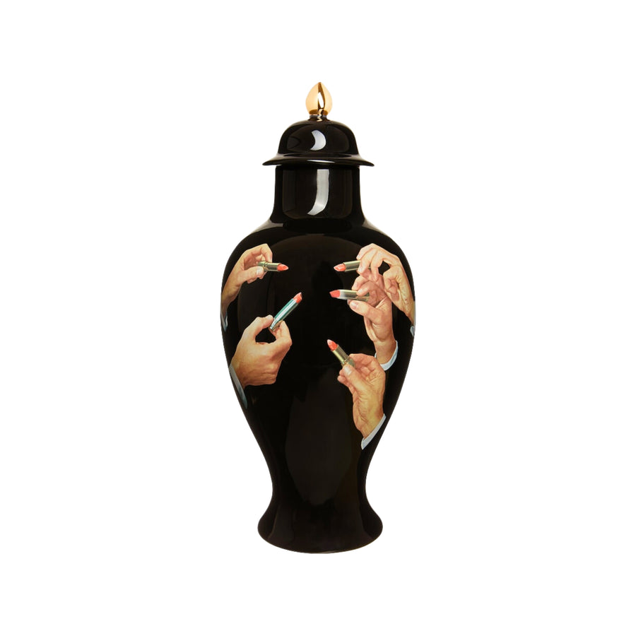 Black Porcelain Lipstick Vase