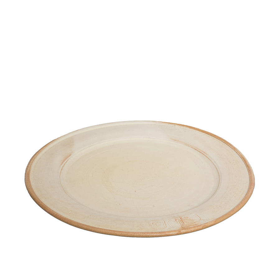 Cream White Stoneware Serving Platter - 14.75