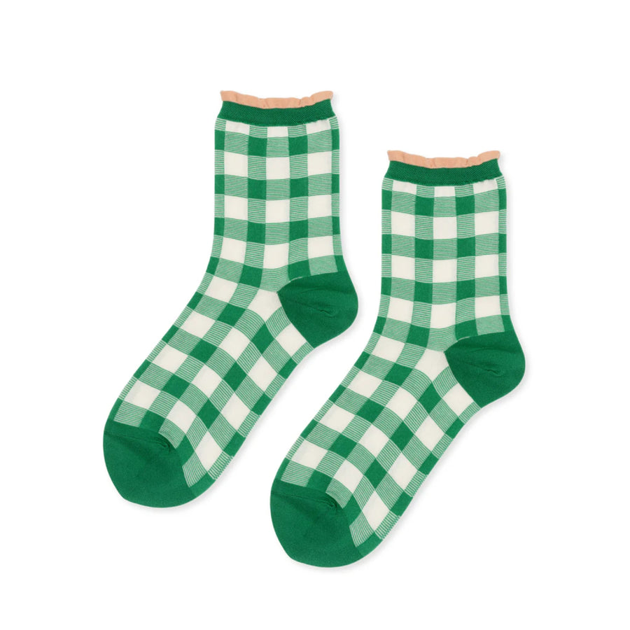 Shirley Short Crew Socks- Green