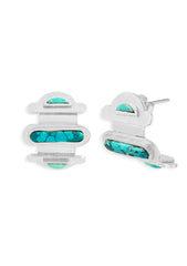 Silver Stylized Arch Earrings