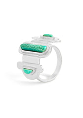Silver Stylized Arch ring- 8