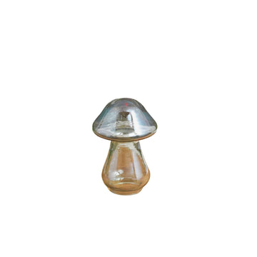 Green Luster Glass Mushroom - Small