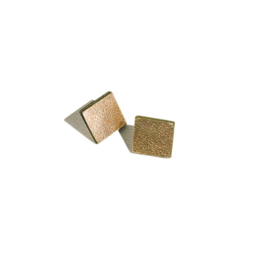 Rainbow Square Earrings- Gold