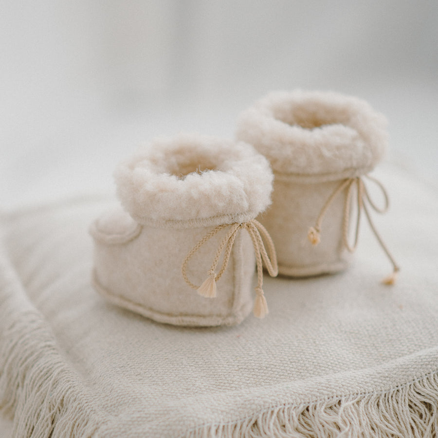 Baby slippers- Beige