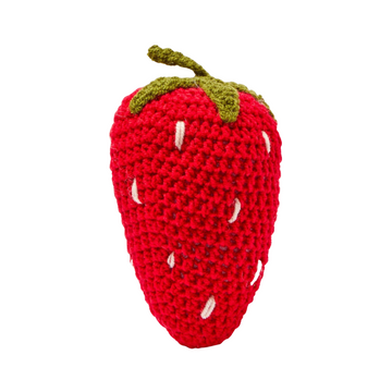 Knit Strawberry Rattle