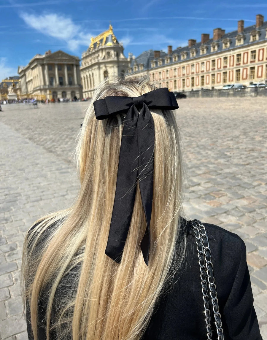 The Perfect Slim Satin Bow - Black