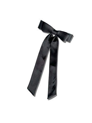 The Perfect Slim Satin Bow - Black