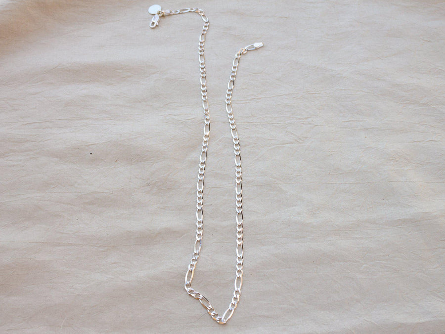 Thin Sterling Silver Figaro Chain 16