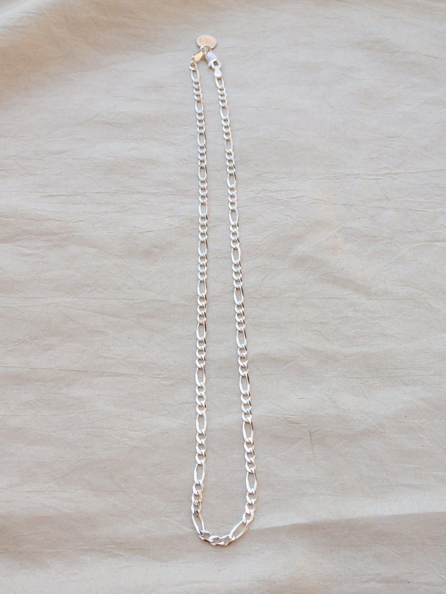 Thin Sterling Silver Figaro Chain 16