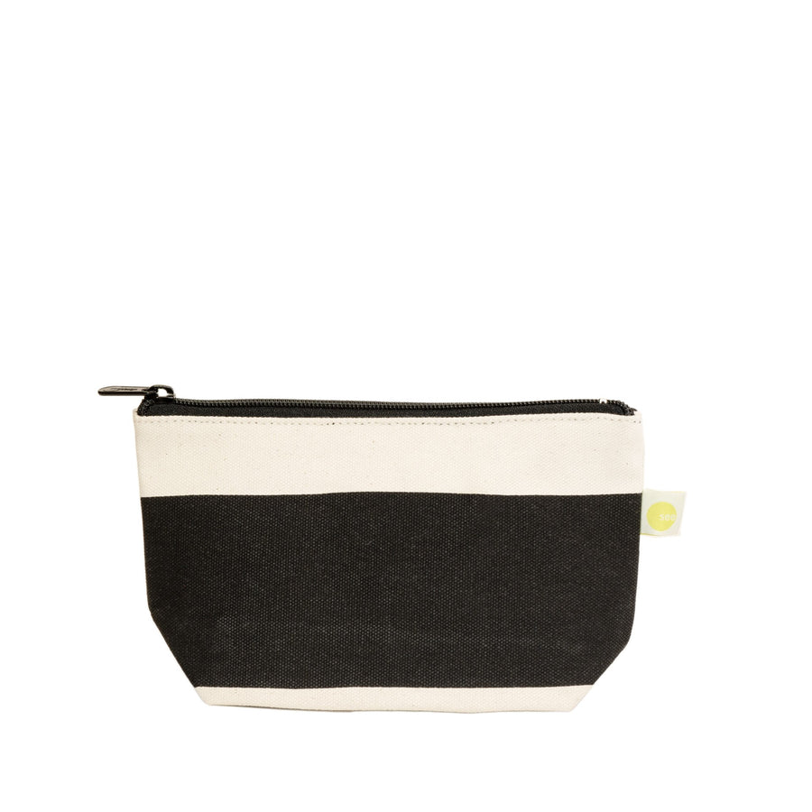 Small Travel Pouch - Long Plank Black