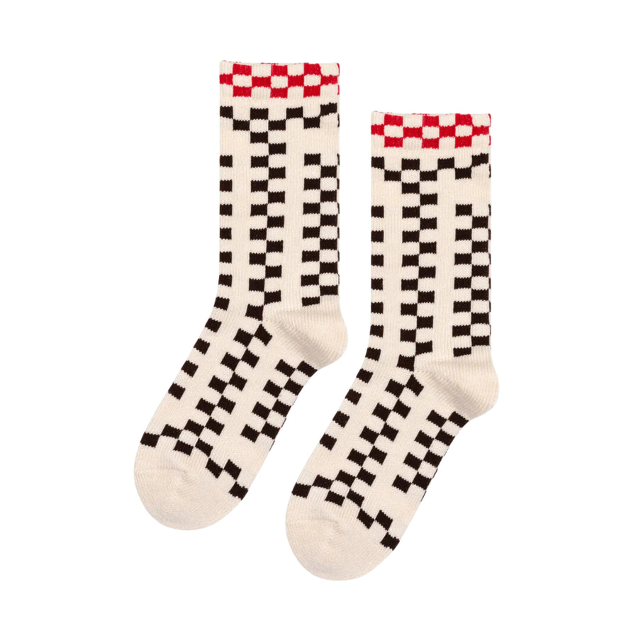 Toto Crew Socks- Brown