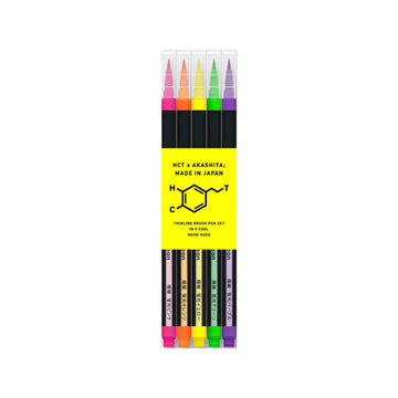 HCT x Akashiya ThinLINE Neon Brush Pen S/5