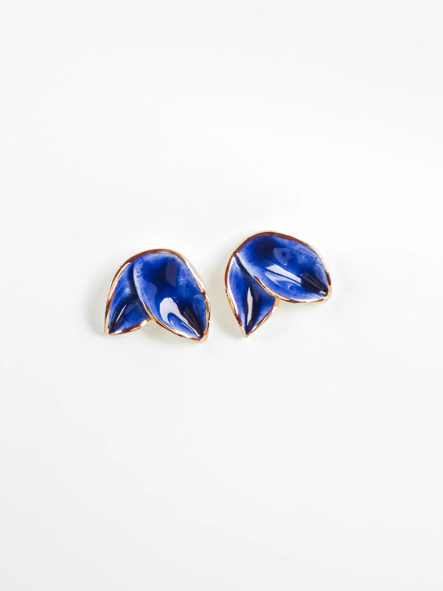 Wild Orchid Earrings - Blue