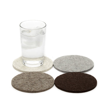4 pack Bierfilzl Round Coaster- Earth